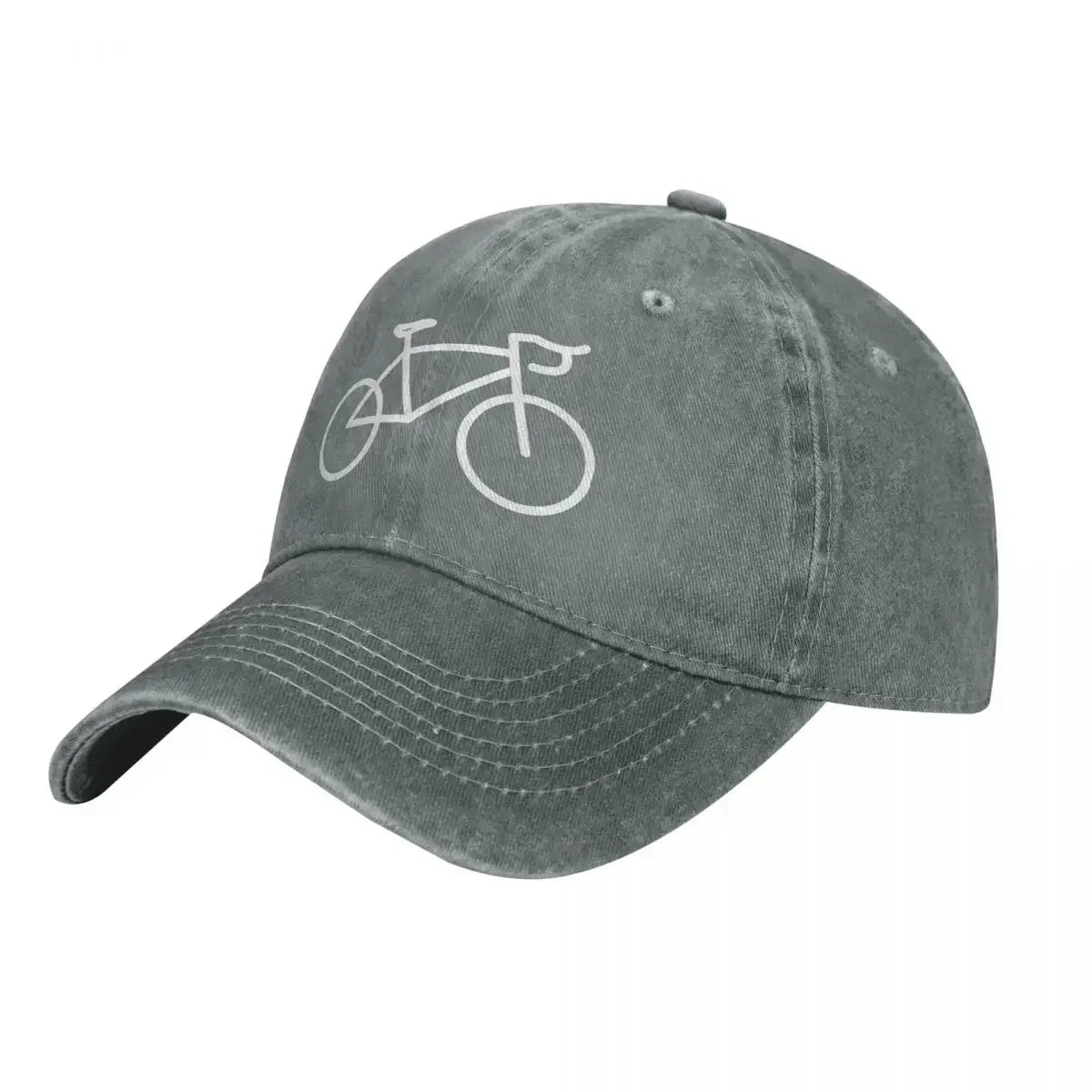 Bike Lines Denim Cycling Baseball Cap