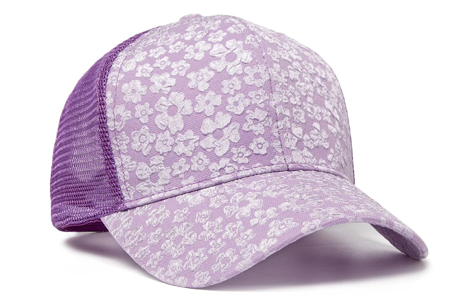 New Print Mesh Caps Fashion Women Baseball Cap