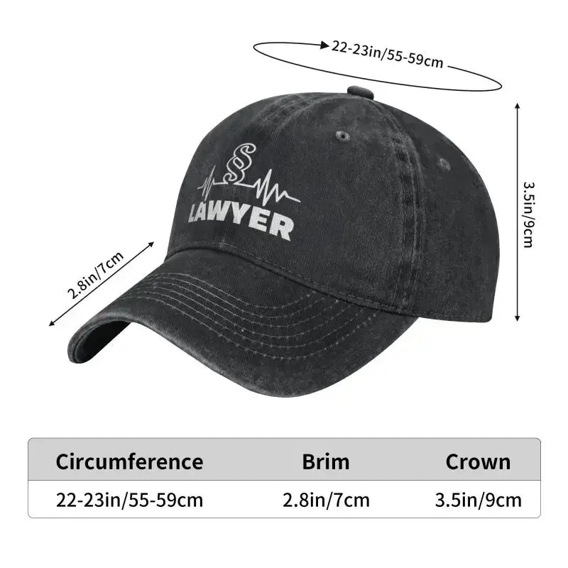 Lawyer Heartbeat Snapback Baseball Cap