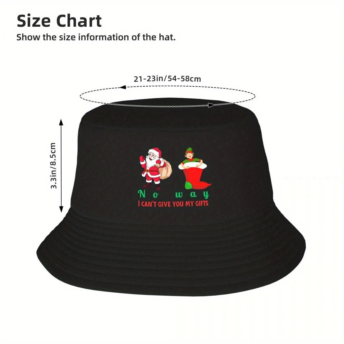 Funny Christmas Gifts Festive Unisex Bucket Hat Design