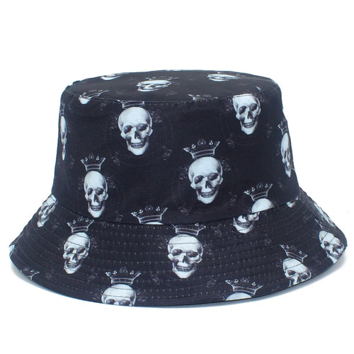 Bucket Hats Double Sided Black Fisherman Hat