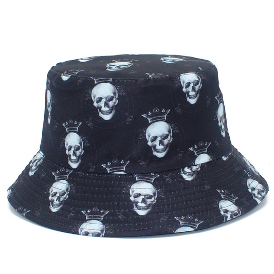 Bucket Hats Double Sided Black Fisherman Hat