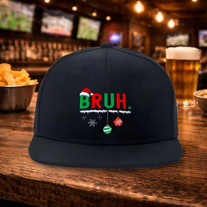 BRUH Text Graphic Snapback Cap