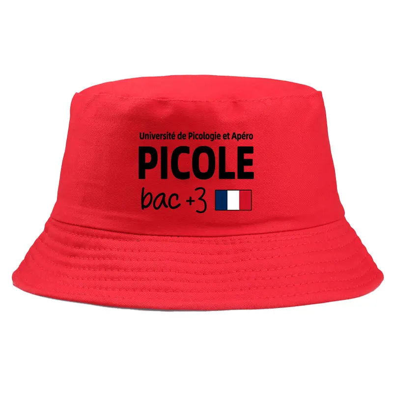 French Picole University Print Bucket Hat Unisex