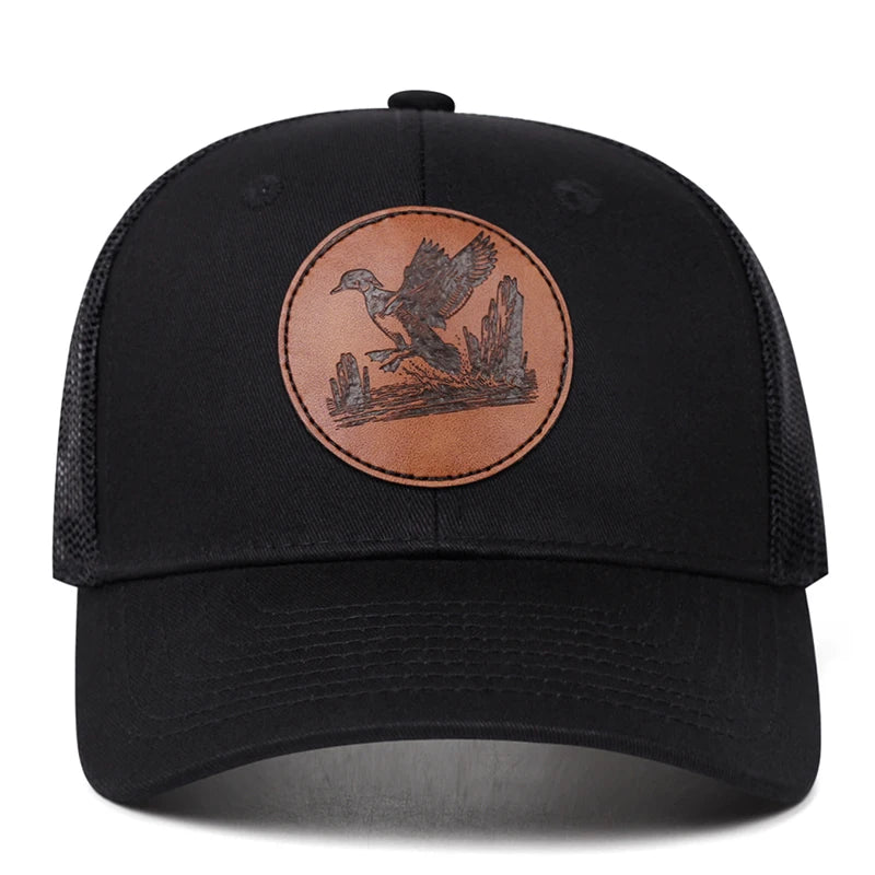 Bird Print Unisex Hip Hop Mesh Snapback Cap