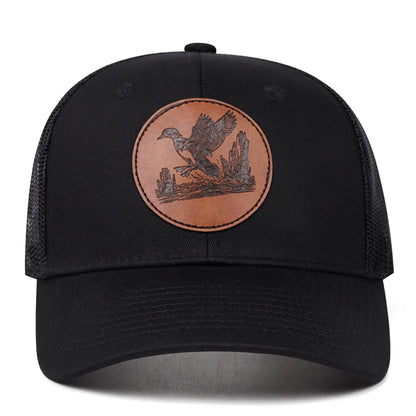 Bird Print Unisex Hip Hop Mesh Snapback Cap