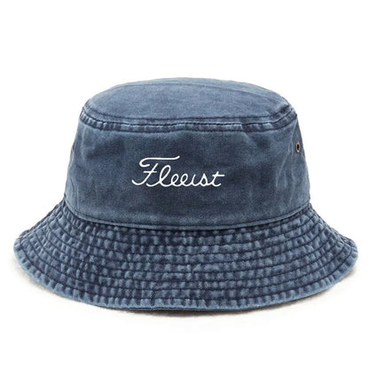 Vintage Fish Logo Washed Bucket Hat