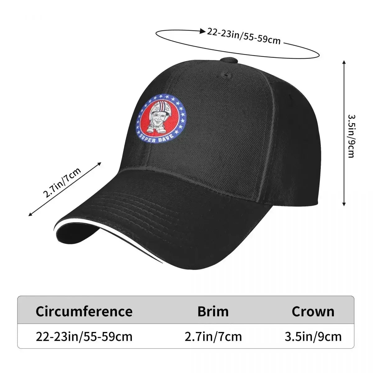 Super Dave Osborne Logo Vintage Casual Baseball Cap