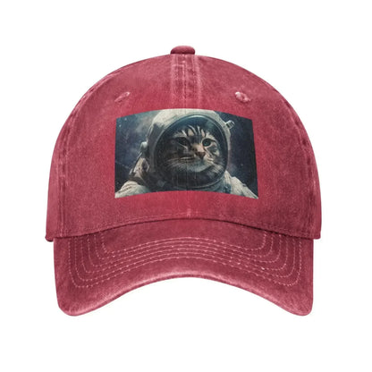 Astronaut Cat Space Baseball Cap
