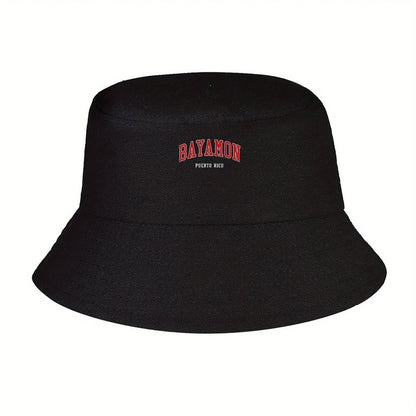 Puerto Rico Letter Print Bucket Hat