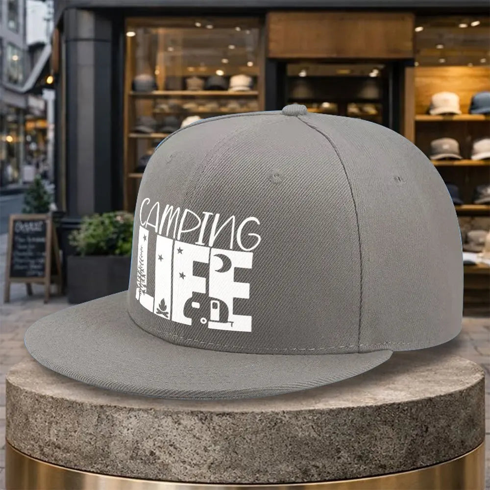 Camping Life Adventure Snapback Cap