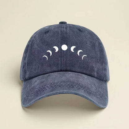 Moon Phase Retro Washed Baseball Cap