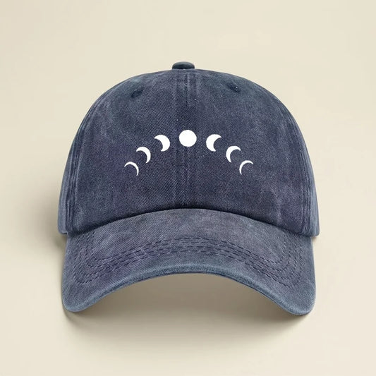 Moon Phase Retro Washed Baseball Cap