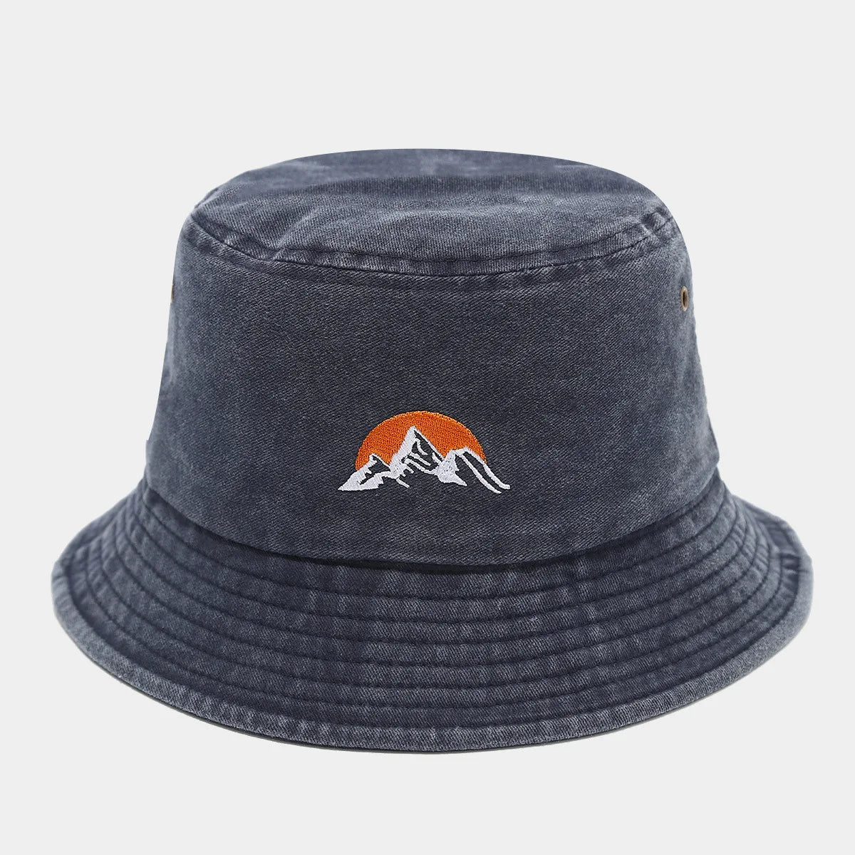 Unisex Washed Plain Bucket Hat Outdoor Travel Cap
