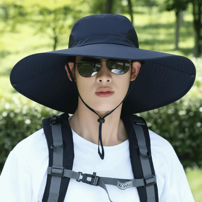 Portable UV Sun Protection Wide Visor Brim Hat 15cm