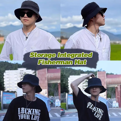 Waterproof Quick-Dry UV Protection Bucket Hat With Storage Hook