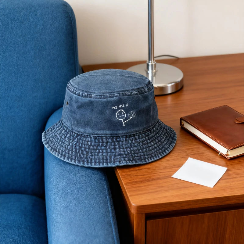 Customize Cotton Washed Bucket Hat Vintage Fishing Hat