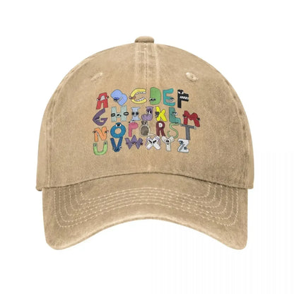 Villain ABC Letter Distressed Washed Baseball Cap