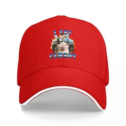 I Eat Cement Cat Baseball Cap
