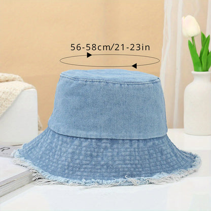 Trendy Bucket Hat Fisherman Bucket Hat Solid Color Retro Style