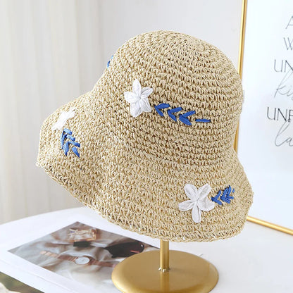 Women's Hollow Flower Crochet Bucket Hat
