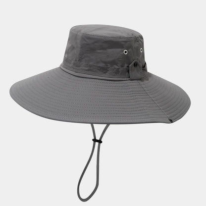 12cm Wide Brim Water-Resistant Quick-Dry Bucket Hat