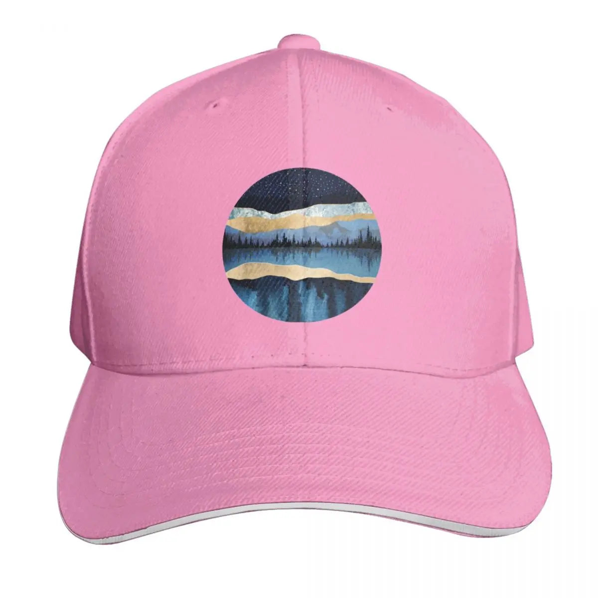 Midnight Lake Scenic Outdoor Baseball Cap