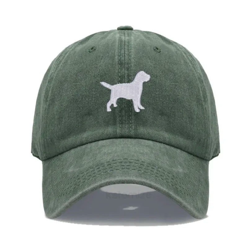 Dog Embroidered Soft Cotton Baseball Cap