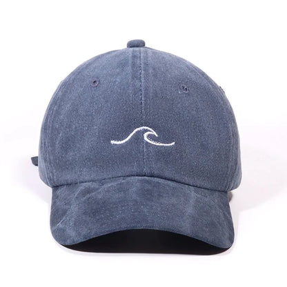 Wave Pattern Embroidered Baseball Cap