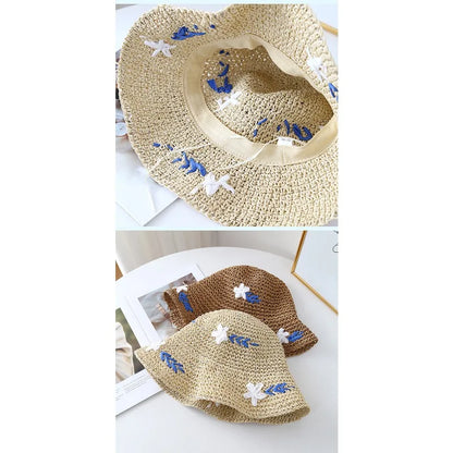 Women's Hollow Flower Crochet Bucket Hat