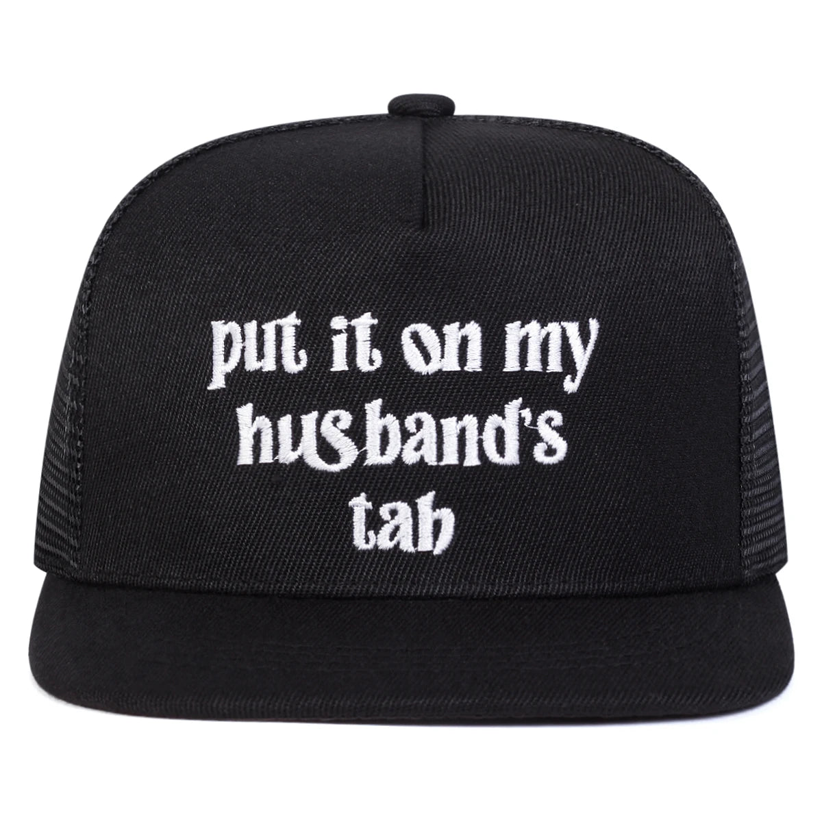 Put It On My Husband Tab Embroidered Snapback Cap