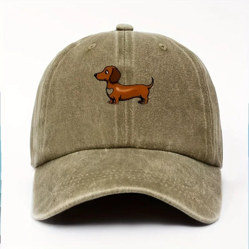 Cute Sausage Dog Print Baseball Cap