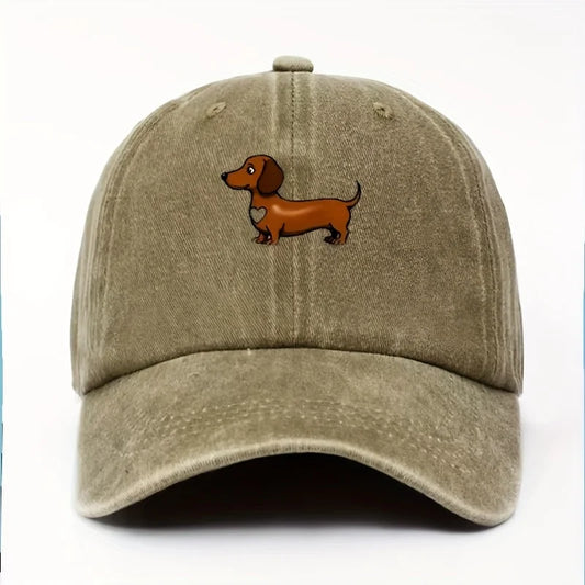 Cute Sausage Dog Print Baseball Cap