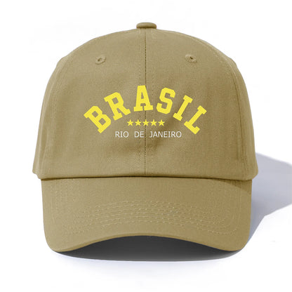 Brasil Retro Print Adjustable Baseball Cap