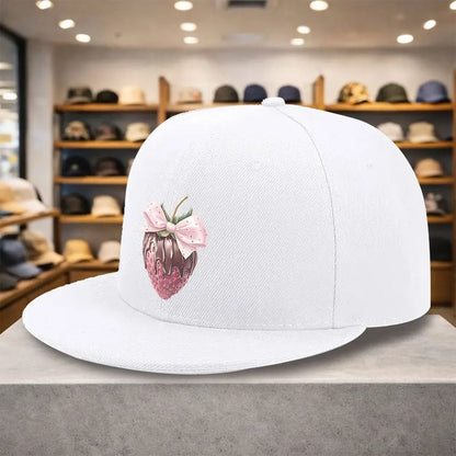 Chocolate Strawberry Bow Snapback Cap
