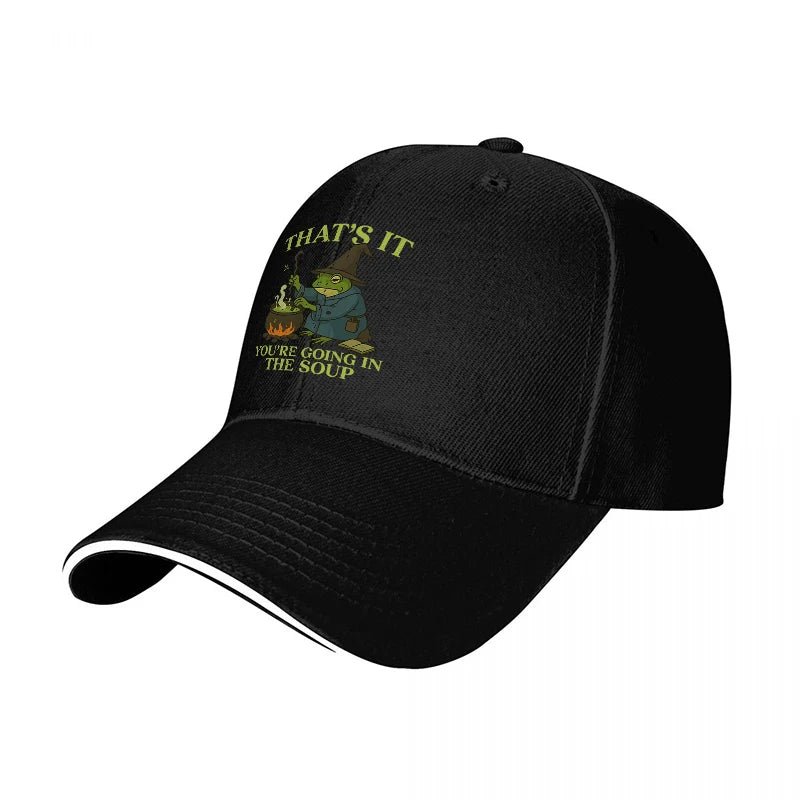 Black Frog Funny Quote Baseball Cap