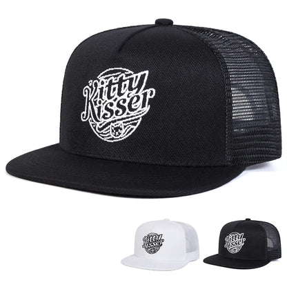 Kitty Kisser Embroidered Mesh Snapback Cap