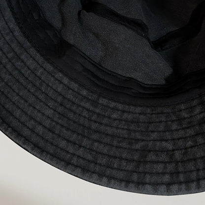 Three Flower Retro Washed Bucket Hat