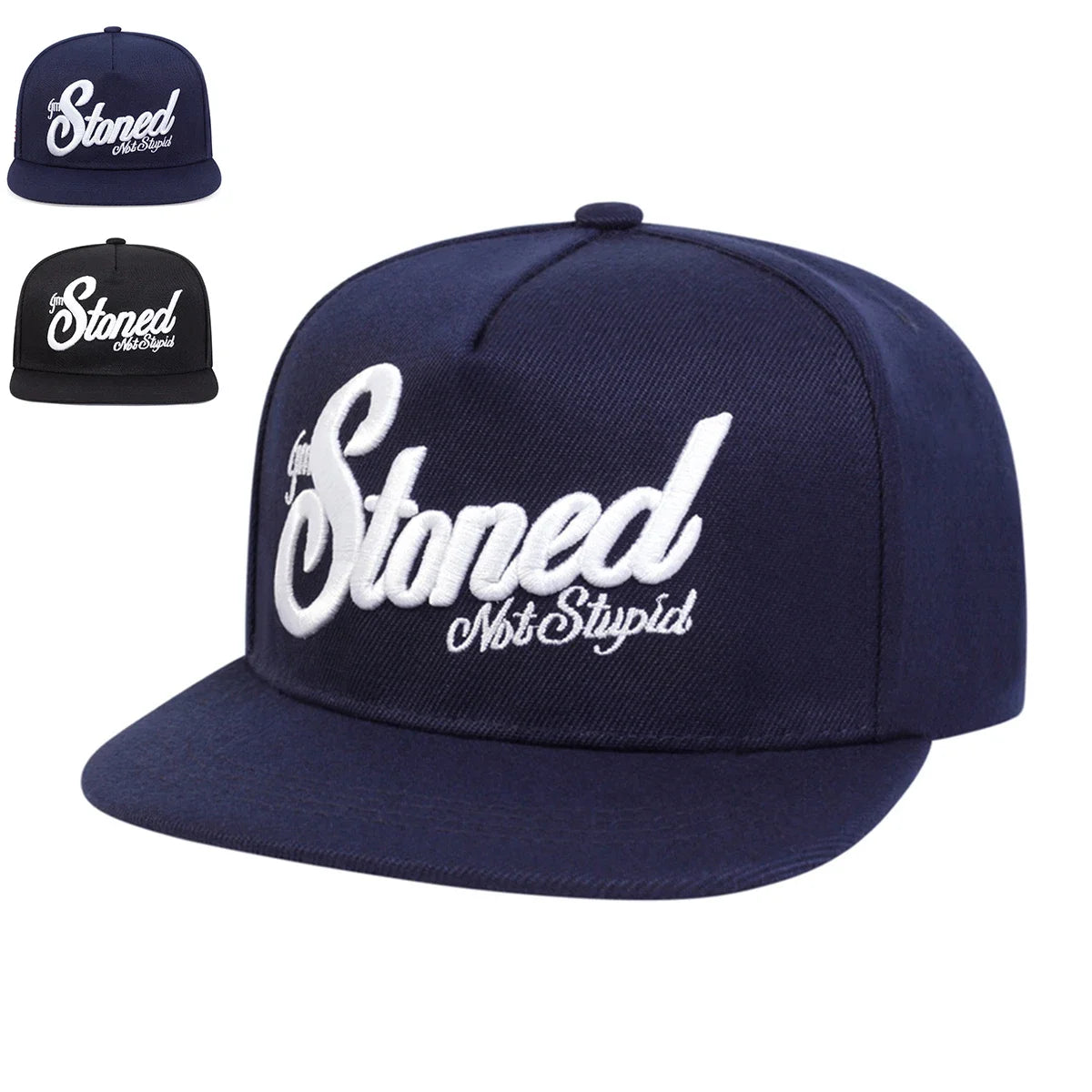 Stoned Letter Embroidered Mesh Snapback Cap