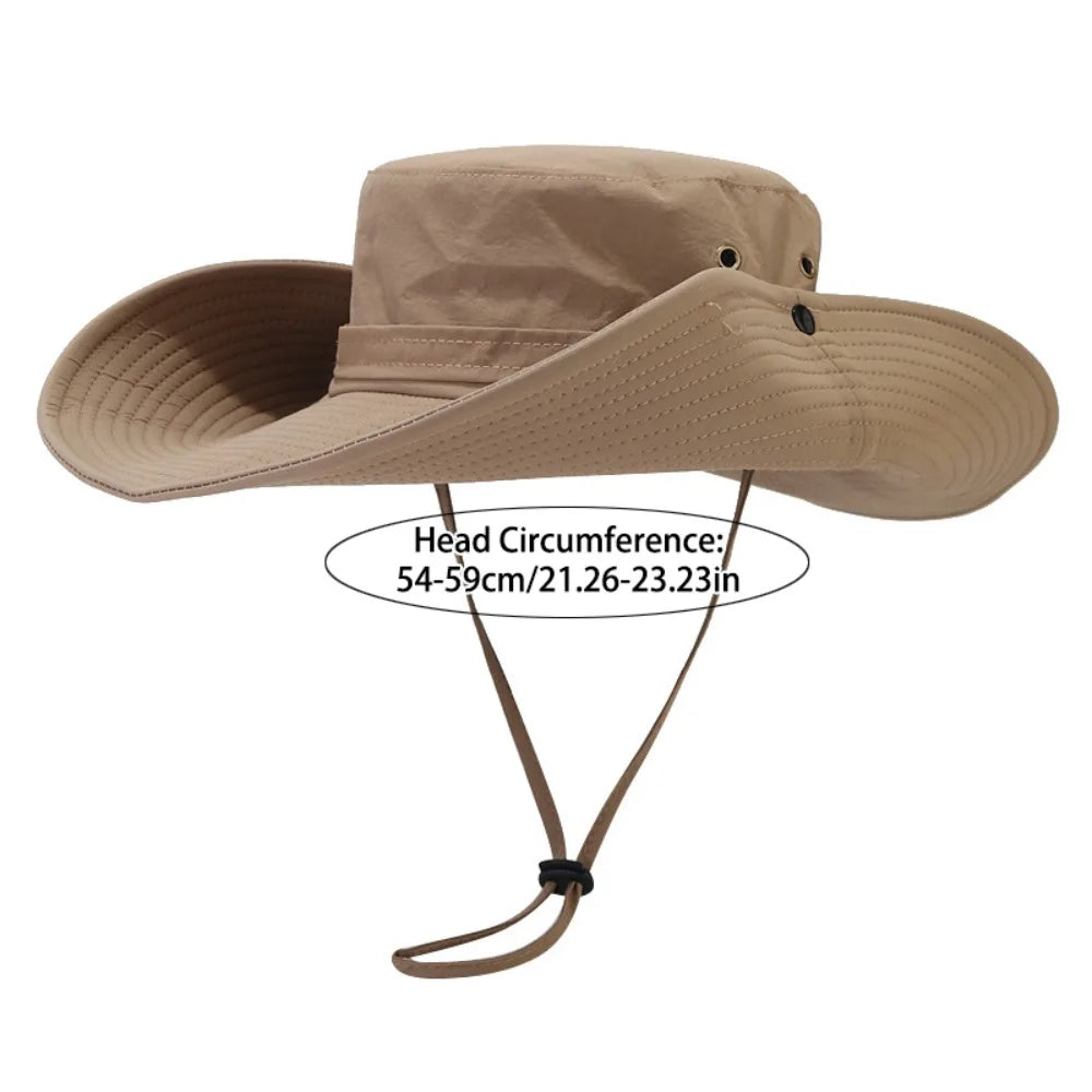 Quick-Dry Wide Brim UV Protection Hiking Bucket Hat