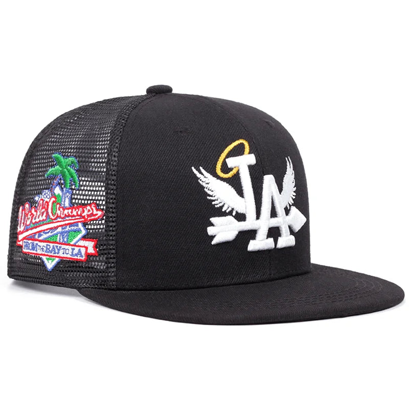 LA Wings Embroidered Mesh Snapback Cap