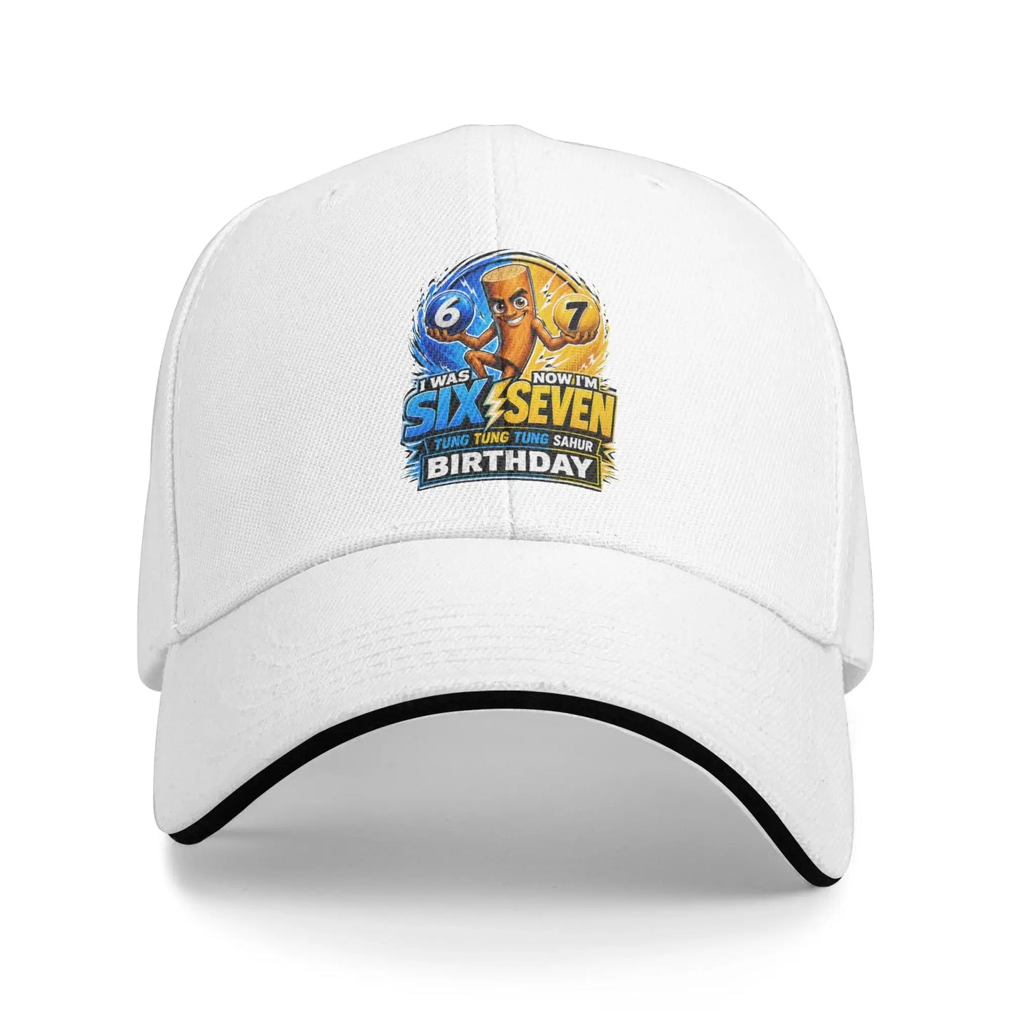 7th Birthday 67 Brainrot Tung Tung Tung Sahur Baseball Cap