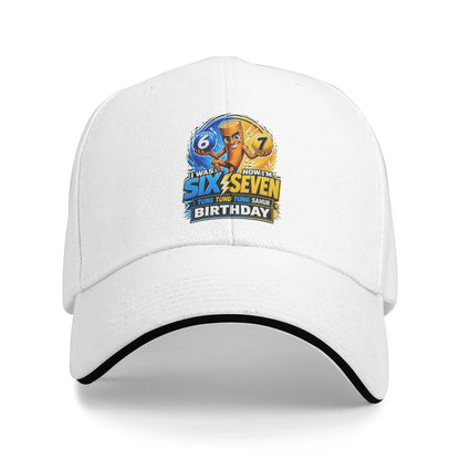 7th Birthday 67 Brainrot Tung Tung Tung Sahur Baseball Cap