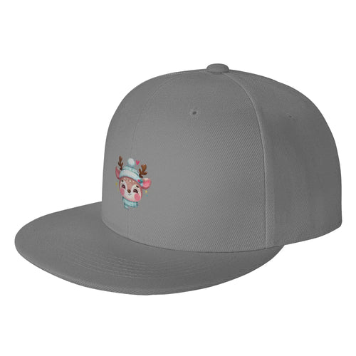 Winter Glow Reindeer Snapback Cap