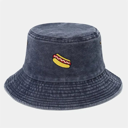 Cartoon Print Cotton Bucket Hat Outdoor Travel Cap
