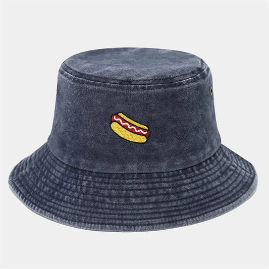 Cartoon Print Cotton Bucket Hat Outdoor Travel Cap