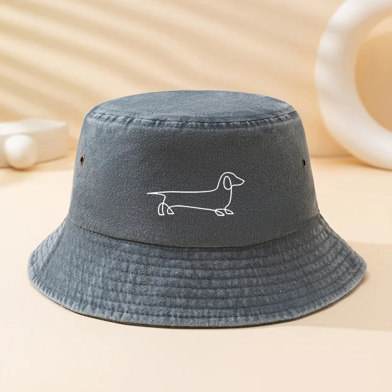 Dachshund Dog Print Outdoor Bucket Hat