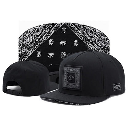 Cotton Embroidered Flat Brim Trucker Snapback Cap