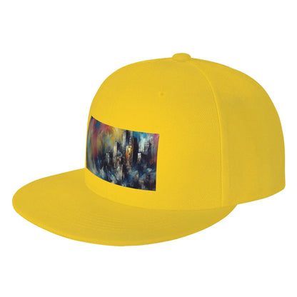Fashion Watercolor Seaside City Abstract Snapback Cap