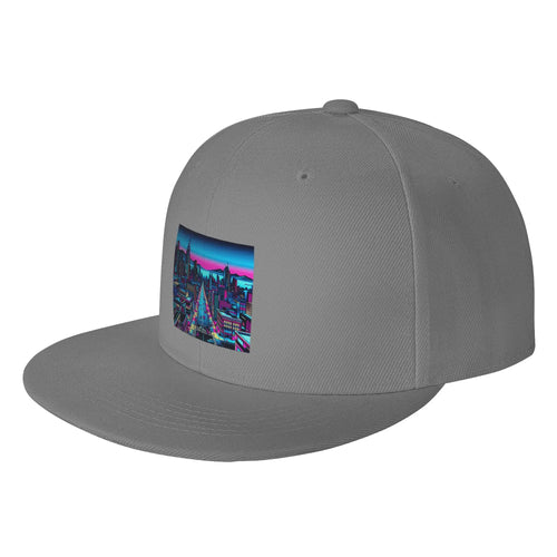 Neon City Night Snapback Cap